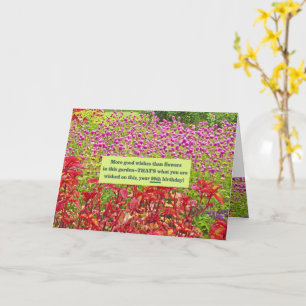 Carte personnalisable Joyeux 90e anniversaire/fleuri