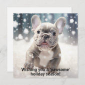 Carte Personnalisable Joyful 🐶 Frenchie Wonderland (Devant / Derrière)