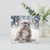 Carte Personnalisable Joyful 🐶 Frenchie Wonderland (Debout devant)
