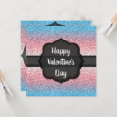 Carte Personnalisable LGBTQ Transgenre Saint-Valentin (Devant/Arrière en situation)