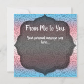 Carte Personnalisable LGBTQ Transgenre Saint-Valentin (Dos)