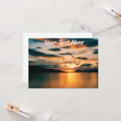 Carte Personnalisable Midnight Sun, Norvège (Devant/Arrière en situation)