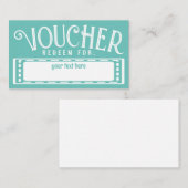 Carte personnalisable Modèle de ticket de bon Ajou (Devant / Derrière)