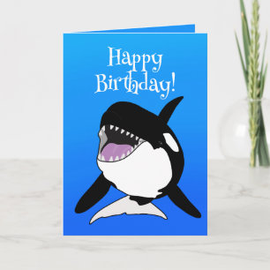 Carte Personnalisable Orca Killer Whale Anniversaire