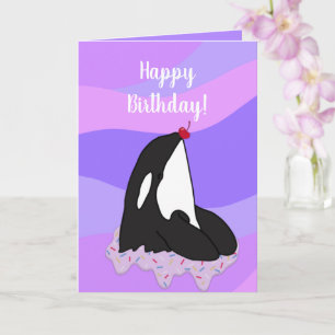 Carte Personnalisable Orca Killer Whale Anniversaire
