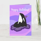 Carte Personnalisable Orca Killer Whale Anniversaire (Devant)