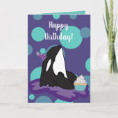 Carte Personnalisable Orca Killer Whale Anniversaire (Devant)