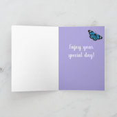 Carte personnalisable papillon des Grands Pyrénées (Intérieur)