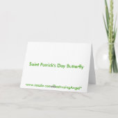 Carte personnalisable papillon Saint Patrick's Day (Dos)