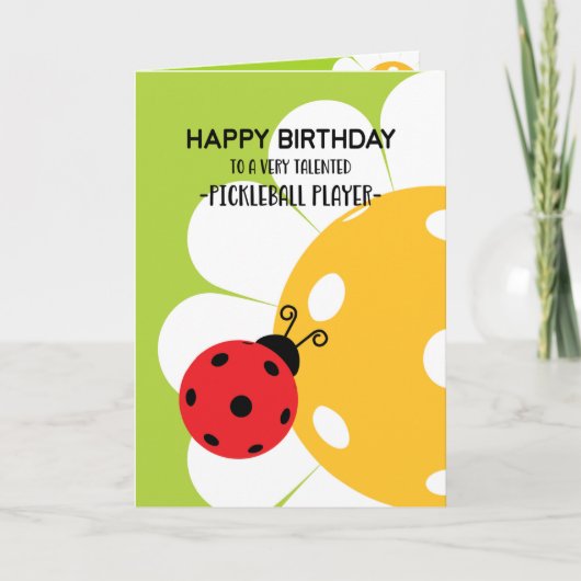 Carte personnalisable Pickleball Joyeux Anniversai (Devant)