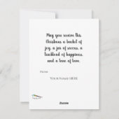 Carte personnalisable poupée de Noël avec message (Dos)