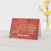 Carte Personnalisable Pour Nommer Thanksgiving Warm Wate (Fleur jaune)