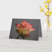 Carte personnalisable pour un seul Rose (Fleur jaune)