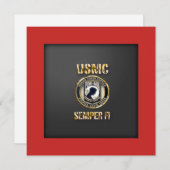 Carte personnalisable POW-MIA USMC (Devant / Derrière)