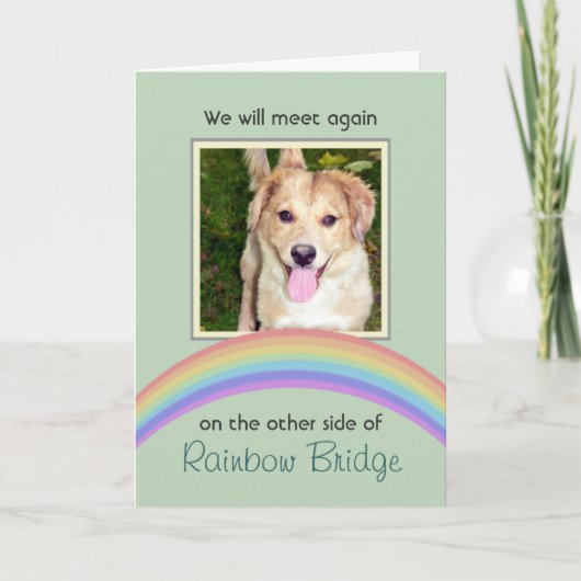 Carte Personnalisable Rainbow Bridge Pet Memorial (Devant)