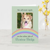 Carte Personnalisable Rainbow Bridge Pet Memorial (Fleur jaune)
