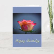 Carte personnalisable rose Joyeux anniversaire