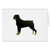 Carte personnalisable Rottweiler Chien race Silhou (Devant horizontal)