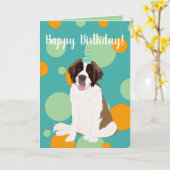 Carte Personnalisable Saint Bernard (Fleur jaune)