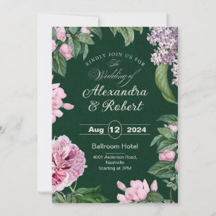 Carte personnalisable "Save the Date" à motif flor