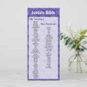 Carte Personnalisable Signet de la Bible Fleurs violette (Debout devant)
