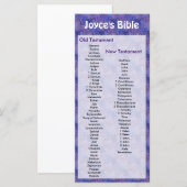Carte Personnalisable Signet de la Bible Fleurs violette (Devant / Derrière)