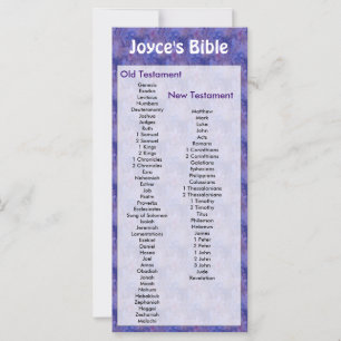 Carte Personnalisable Signet de la Bible Fleurs violette