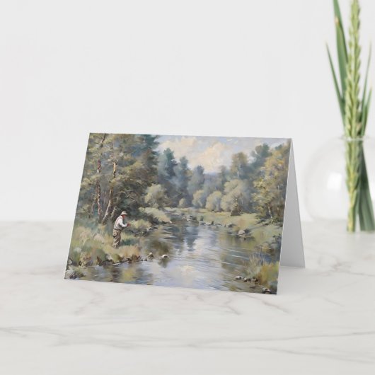 Carte personnalisable sur le thème de la pêche (Devant)