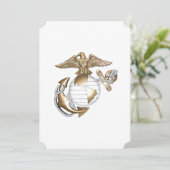 Carte personnalisable USMC EGA pour toute occasion (Debout devant)