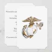 Carte personnalisable USMC EGA pour toute occasion (Devant / Derrière)