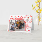 Carte Personnalisation de saison Coquito Photo Texte (Fleur jaune)