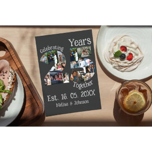 Carte Personnalisé 25e anniversaire mariage photo collag