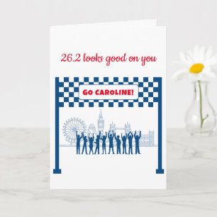 Carte Personnalisé 26,2 London Skyline Marathon Félicats