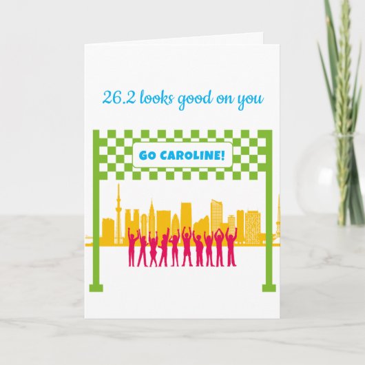 Carte Personnalisé 26,2 Tokyo Japan Marathon Félicats (Devant)