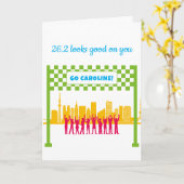 Carte Personnalisé 26,2 Tokyo Japan Marathon Félicats (Fleur jaune)