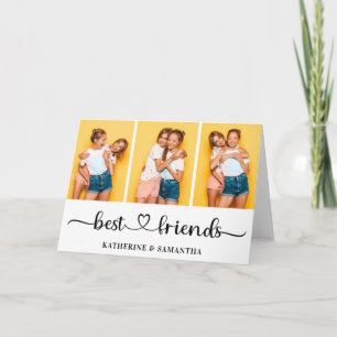Carte Personnalisé 3 Photo Collage Meilleurs Amis Pour T