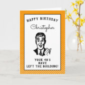 Carte Personnalisé 50e anniversaire sur la colline drôle (Fleur jaune)