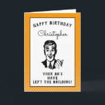 Carte Personnalisé 90e anniversaire sur la colline drôle<br><div class="desc">Dites joyeux anniversaire et amusez-vous avec cette vintage carte d'anniversaire de style rétro avec cette ambiance "au-dessus de la colline". Facilement customisé en utilisant le modèle fourni.</div>