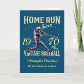 Carte Personnalisé Ajouter année Anniversaire Baseball V (Devant)