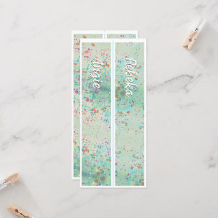 Carte Personnalisé Avec Le Nom Paint Splash Deux Signets