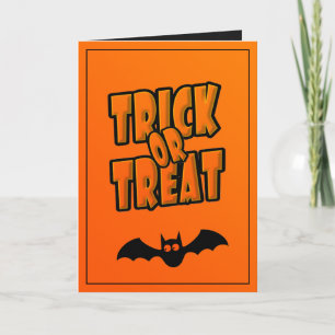 Carte Personnalisé Bat mou Trick ou Traiter salutation