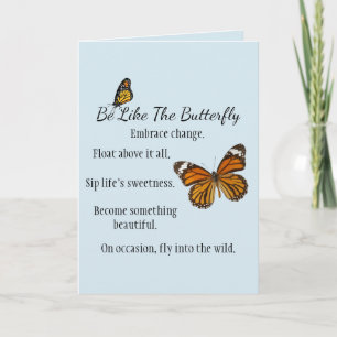 Carte Personnalisé Be Like the Butterfly Card
