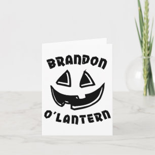 Carte Personnalisé Brandon O'lantern Halloween Citrouill