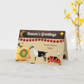 Carte Personnalisé - Canne alpine de Noël (Fleur jaune)