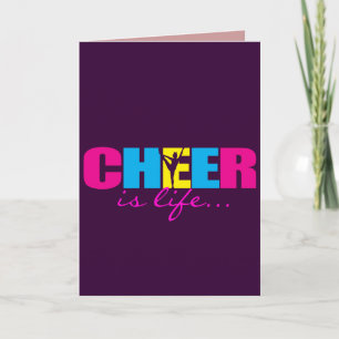 Carte Personnalisé Cheer Cheerleader violet