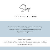 Carte Personnalisé, Chic Mariage bleu Monogramme