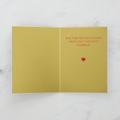 Carte Personnalisé Chic Rouge & Or Parties scintillant É (Intérieur)