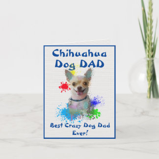 Carte Personnalisé Chihuahua Papa meilleur chien fou pap