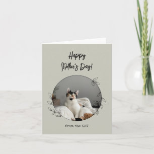 Carte Personnalisé De la part du chat Bonne fête des mèr