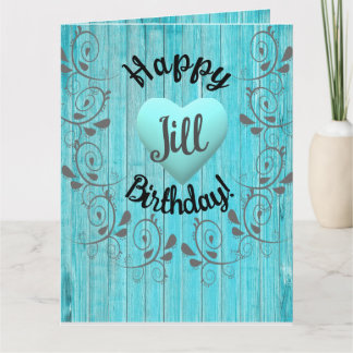 Carte Personnalisé Drôle, Bleu, Anniversaire de Coeur Ru